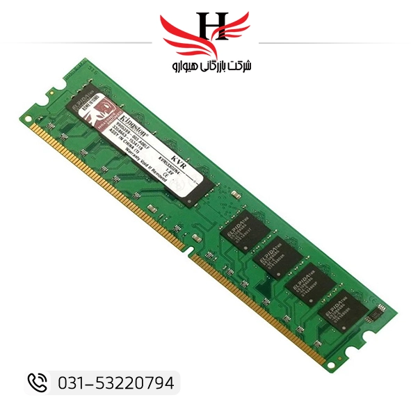 رم کامپیوتر استوک KINGSTON مدل KVR533V2 ظرفیت 512MB DDR2 مناسب برای سیستم‌های قدیمی با عملکرد قابل‌اعتماد